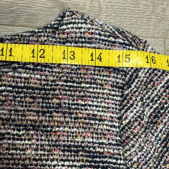 LOFT Boucle Textured Bell Cuff 3/4 Sleeve Top Multicolored L - Picture 9 of 16